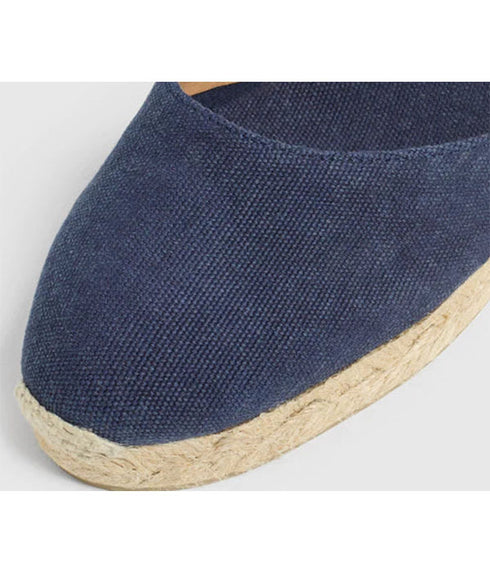 Carol Wedge Espadrille - Blue Oxford